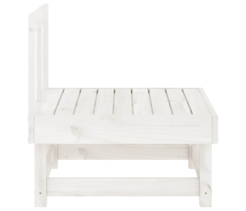 vidaXL vidējie dārza dīvāni, 2 gab., balti, priedes masīvkoks