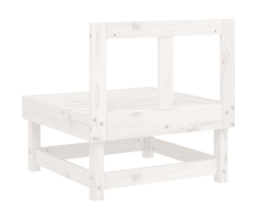 vidaXL vidējie dārza dīvāni, 2 gab., balti, priedes masīvkoks