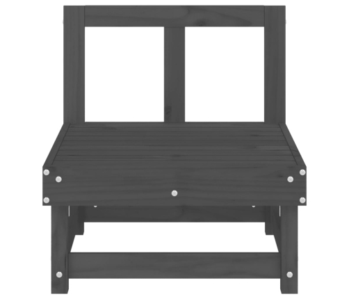 vidaXL vidējie dārza dīvāni, 2 gab., pelēki, priedes masīvkoks