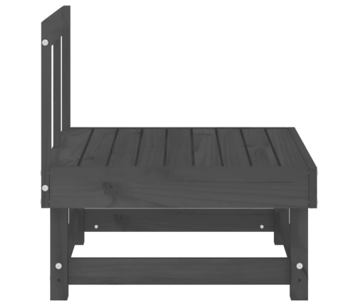 vidaXL vidējie dārza dīvāni, 2 gab., pelēki, priedes masīvkoks