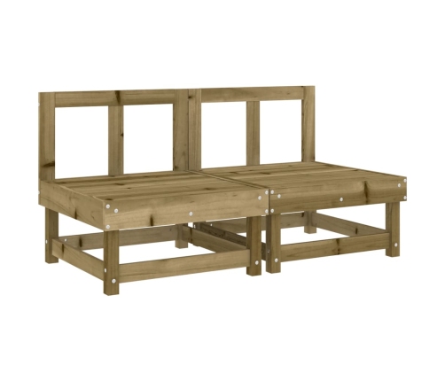 vidaXL vidējie dārza dīvāni, 2 gab., impregnēts priedes koks