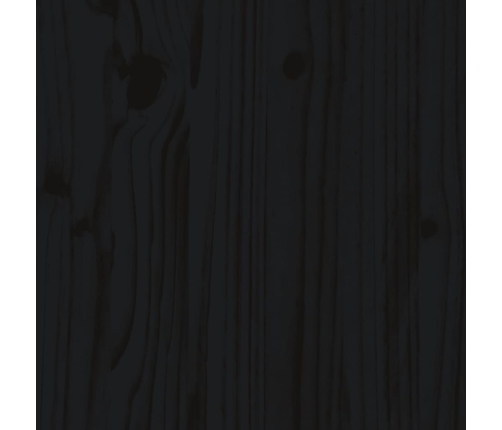 vidaXL vidējais dārza dīvāns, melns, priedes masīvkoks