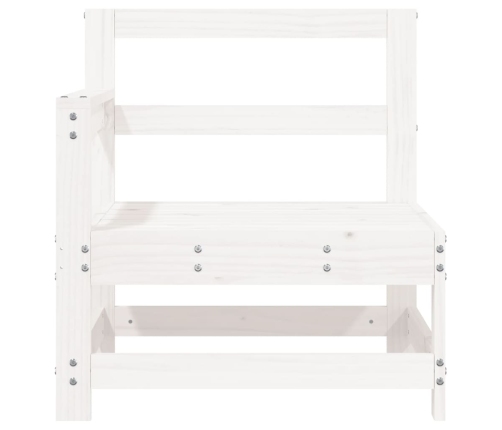 vidaXL dārza stūra dīvāni, 2 gab., balti, priedes masīvkoks