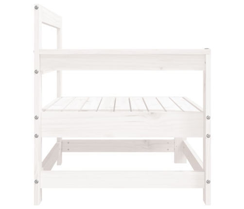 vidaXL dārza stūra dīvāni, 2 gab., balti, priedes masīvkoks