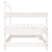 vidaXL dārza stūra dīvāni, 2 gab., balti, priedes masīvkoks
