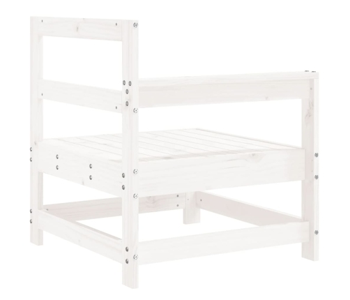 vidaXL dārza stūra dīvāni, 2 gab., balti, priedes masīvkoks