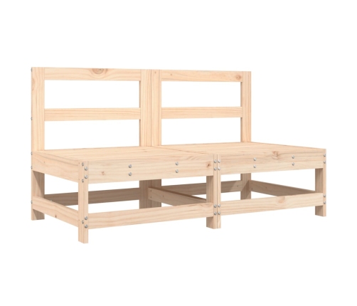 vidaXL vidējie dārza dīvāni, 2 gab., priedes masīvkoks