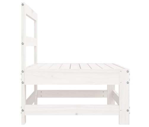 vidaXL vidējie dārza dīvāni, 2 gab., balti, priedes masīvkoks