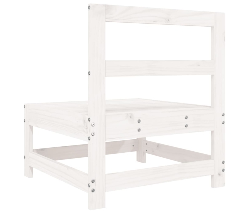 vidaXL vidējie dārza dīvāni, 2 gab., balti, priedes masīvkoks