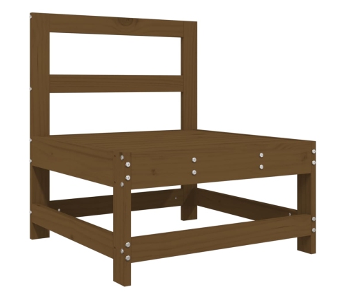 vidaXL vidējie dārza dīvāni, 2 gab., medus brūni, priedes masīvkoks