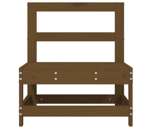 vidaXL vidējie dārza dīvāni, 2 gab., medus brūni, priedes masīvkoks