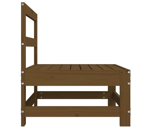 vidaXL vidējie dārza dīvāni, 2 gab., medus brūni, priedes masīvkoks