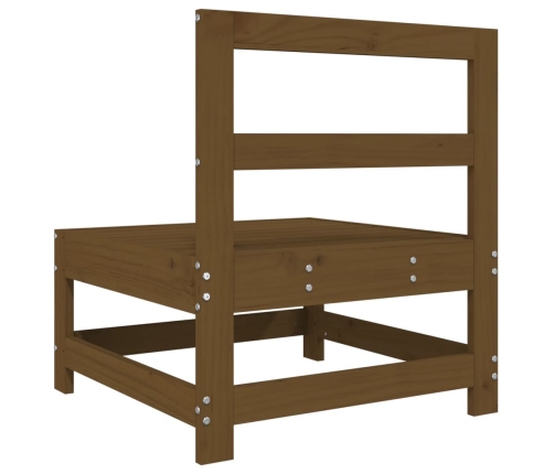 vidaXL vidējie dārza dīvāni, 2 gab., medus brūni, priedes masīvkoks