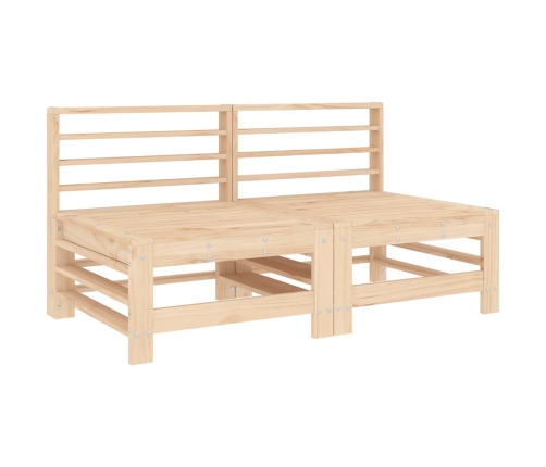 vidaXL vidējie dārza dīvāni, 2 gab., priedes masīvkoks