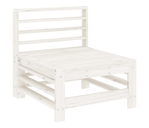 vidaXL vidējie dārza dīvāni, 2 gab., balti, priedes masīvkoks