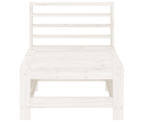 vidaXL vidējie dārza dīvāni, 2 gab., balti, priedes masīvkoks