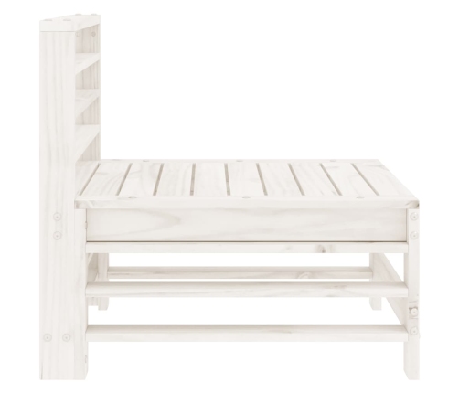 vidaXL vidējie dārza dīvāni, 2 gab., balti, priedes masīvkoks