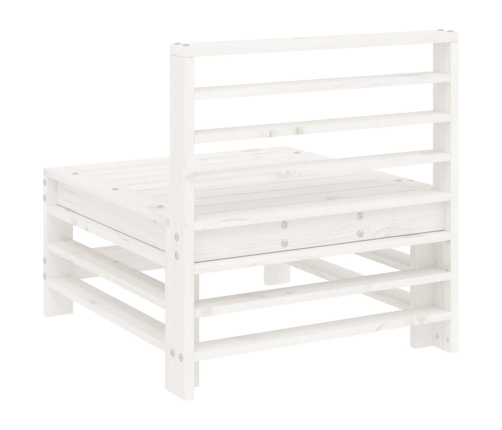 vidaXL vidējie dārza dīvāni, 2 gab., balti, priedes masīvkoks