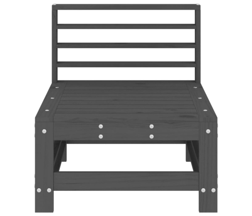 vidaXL vidējie dārza dīvāni, 2 gab., pelēki, priedes masīvkoks