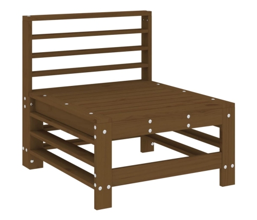 vidaXL vidējie dārza dīvāni, 2 gab., medus brūni, priedes masīvkoks