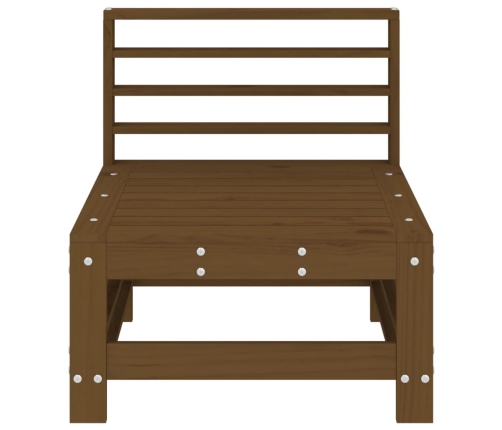 vidaXL vidējie dārza dīvāni, 2 gab., medus brūni, priedes masīvkoks