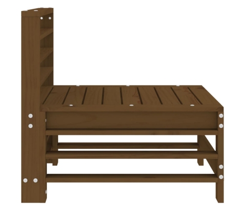 vidaXL vidējie dārza dīvāni, 2 gab., medus brūni, priedes masīvkoks