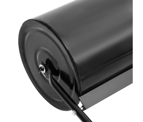 vidaXL zālāja rullis, melns, 63 L, dzelzs