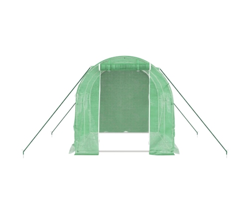 vidaXL siltumnīca ar tērauda rāmi, zaļa, 4 m², 2x2x2 m