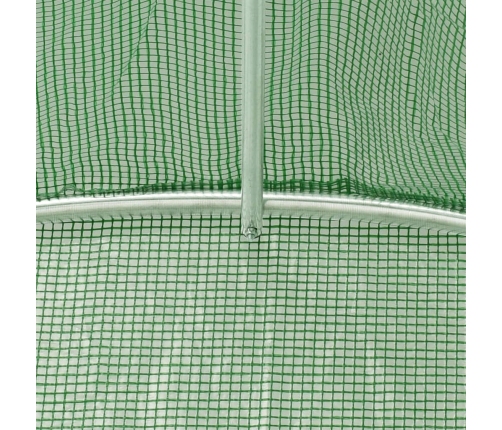 vidaXL siltumnīca ar tērauda rāmi, zaļa, 4 m², 2x2x2 m
