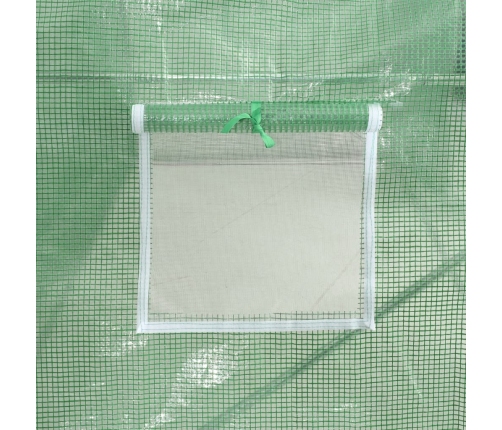vidaXL siltumnīca ar tērauda rāmi, zaļa, 6 m², 3x2x2 m