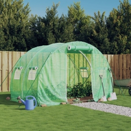 Siltumnīca Ar Tērauda Rāmi, Zaļa, 6 M², 3X2X2 M Vidaxl Siltumnīca Ar Tērauda Rāmi, Zaļa, 6 M², 3X2X2 M Vidaxl