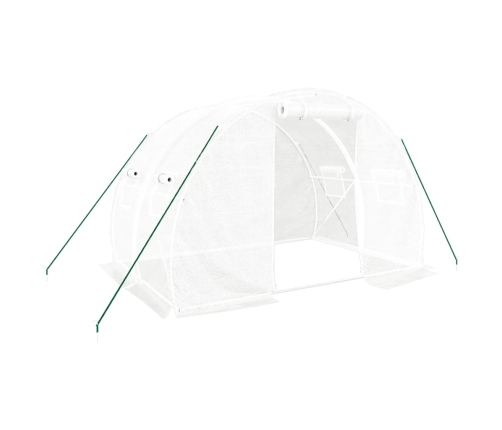 vidaXL siltumnīca ar tērauda rāmi, balta, 6 m², 3x2x2 m