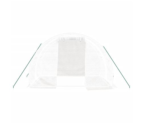 vidaXL siltumnīca ar tērauda rāmi, balta, 6 m², 3x2x2 m