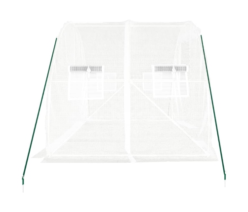 vidaXL siltumnīca ar tērauda rāmi, balta, 6 m², 3x2x2 m