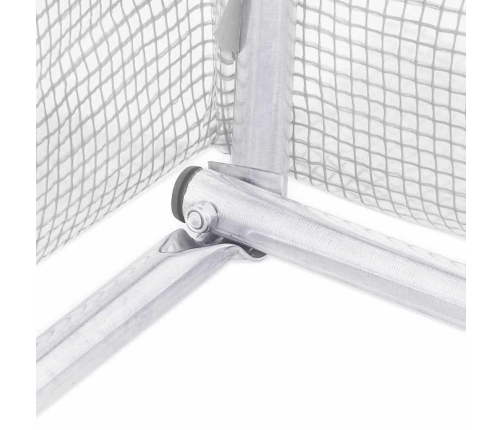 vidaXL siltumnīca ar tērauda rāmi, balta, 6 m², 3x2x2 m