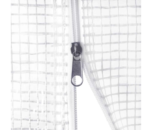 vidaXL siltumnīca ar tērauda rāmi, balta, 6 m², 3x2x2 m