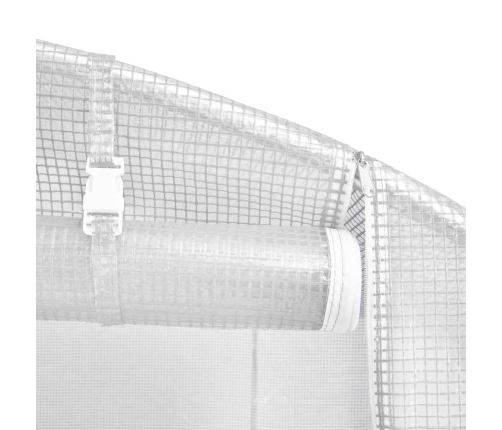 vidaXL siltumnīca ar tērauda rāmi, balta, 6 m², 3x2x2 m