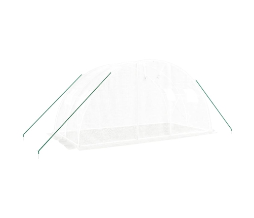 vidaXL siltumnīca ar tērauda rāmi, balta, 8 m², 4x2x2 m