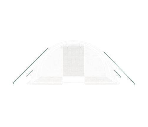 vidaXL siltumnīca ar tērauda rāmi, balta, 8 m², 4x2x2 m