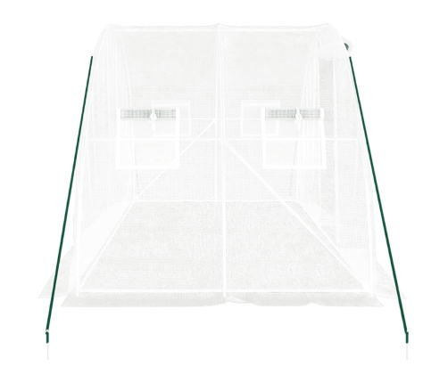 vidaXL siltumnīca ar tērauda rāmi, balta, 8 m², 4x2x2 m