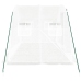 vidaXL siltumnīca ar tērauda rāmi, balta, 8 m², 4x2x2 m