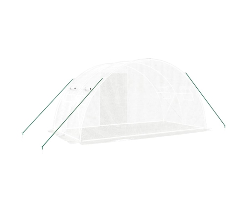 vidaXL siltumnīca ar tērauda rāmi, balta, 8 m², 4x2x2 m