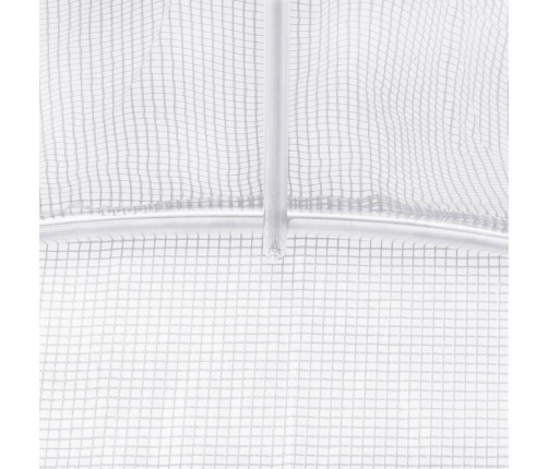vidaXL siltumnīca ar tērauda rāmi, balta, 8 m², 4x2x2 m