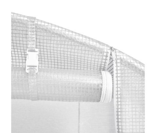 vidaXL siltumnīca ar tērauda rāmi, balta, 8 m², 4x2x2 m