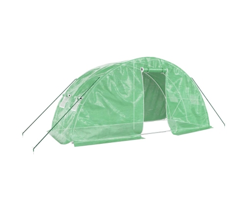 vidaXL siltumnīca ar tērauda rāmi, zaļa, 10 m², 5x2x2,3 m