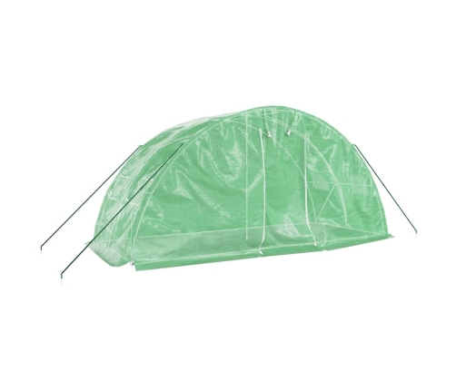 vidaXL siltumnīca ar tērauda rāmi, zaļa, 10 m², 5x2x2,3 m
