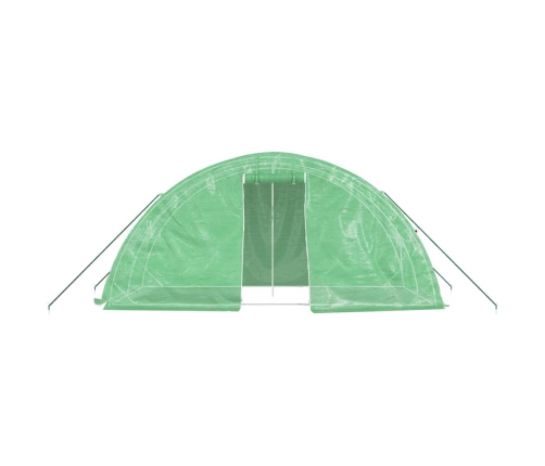 vidaXL siltumnīca ar tērauda rāmi, zaļa, 10 m², 5x2x2,3 m