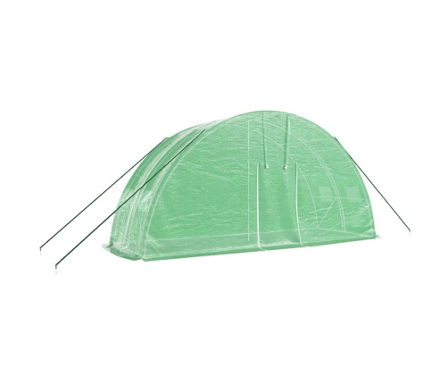 vidaXL siltumnīca ar tērauda rāmi, zaļa, 12 m², 6x2x2,85 m