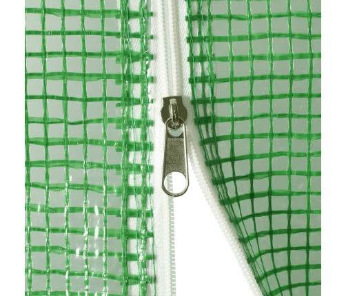 vidaXL siltumnīca ar tērauda rāmi, zaļa, 12 m², 6x2x2,85 m