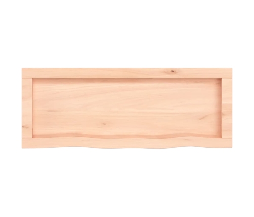vidaXL sienas plaukts, 80x30x(2-6) cm, neapstrādāts ozola masīvkoks